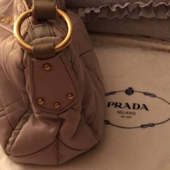 Prada Grey Nylon Shoulder Bag - Picture 6 of 8